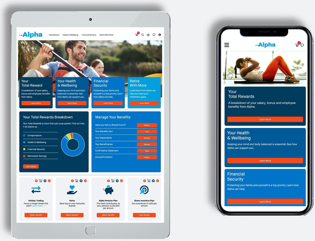 An ipad and iphone showing screens from Gallagher Guide An ipad and iphone showing screens from Gallagher Guide